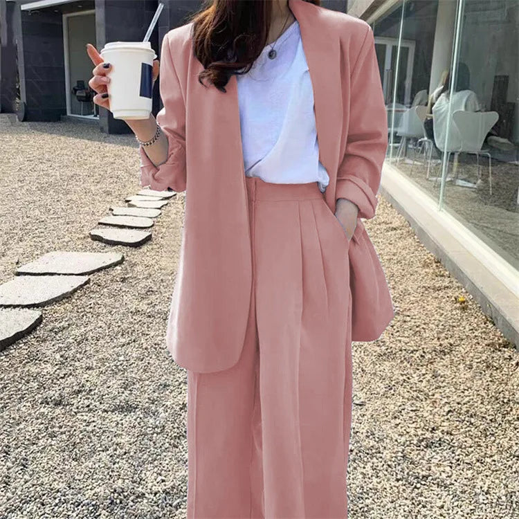 Spring Autumn Blazer And Trousers Pant Sets Women 2025 Fashion Office Lady Jackets Coat 2 Pieces Set Suits For Woman Casual