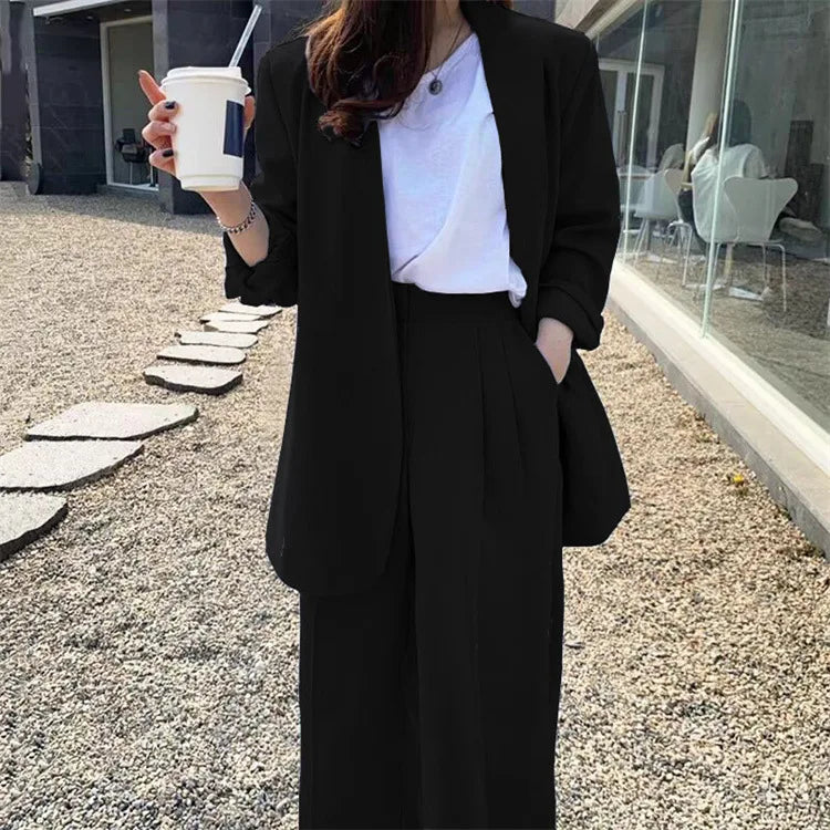 Spring Autumn Blazer And Trousers Pant Sets Women 2025 Fashion Office Lady Jackets Coat 2 Pieces Set Suits For Woman Casual