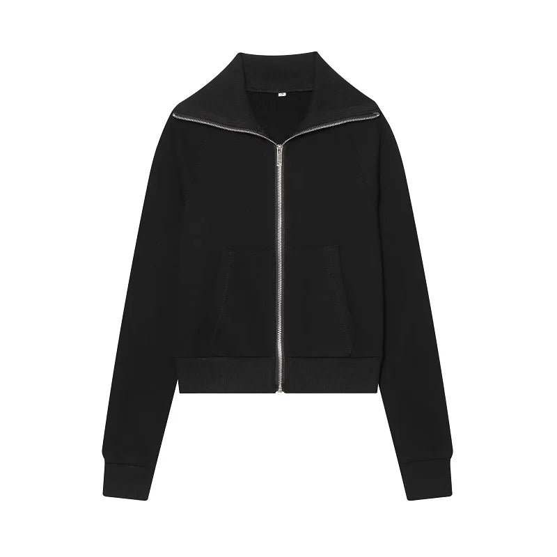 MUJER 2026 Cropped Jacket Woman Zipper Varsity Jackets for Women Long Sleeve Winter Coat Female Streetwear Women's Jackets Sets