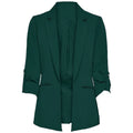 Women's Jacket Spring Summer New Arrivals Roll-up Cuffs Outerwears Lined Open Stitch Thin Jackets for Streetwear Womans Clothing