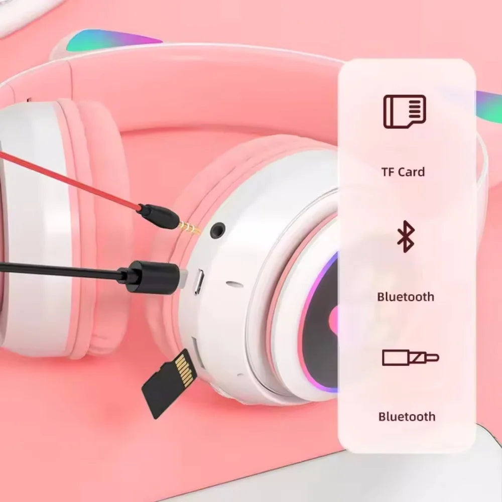 Cat Ear Wireless Headset for Kids